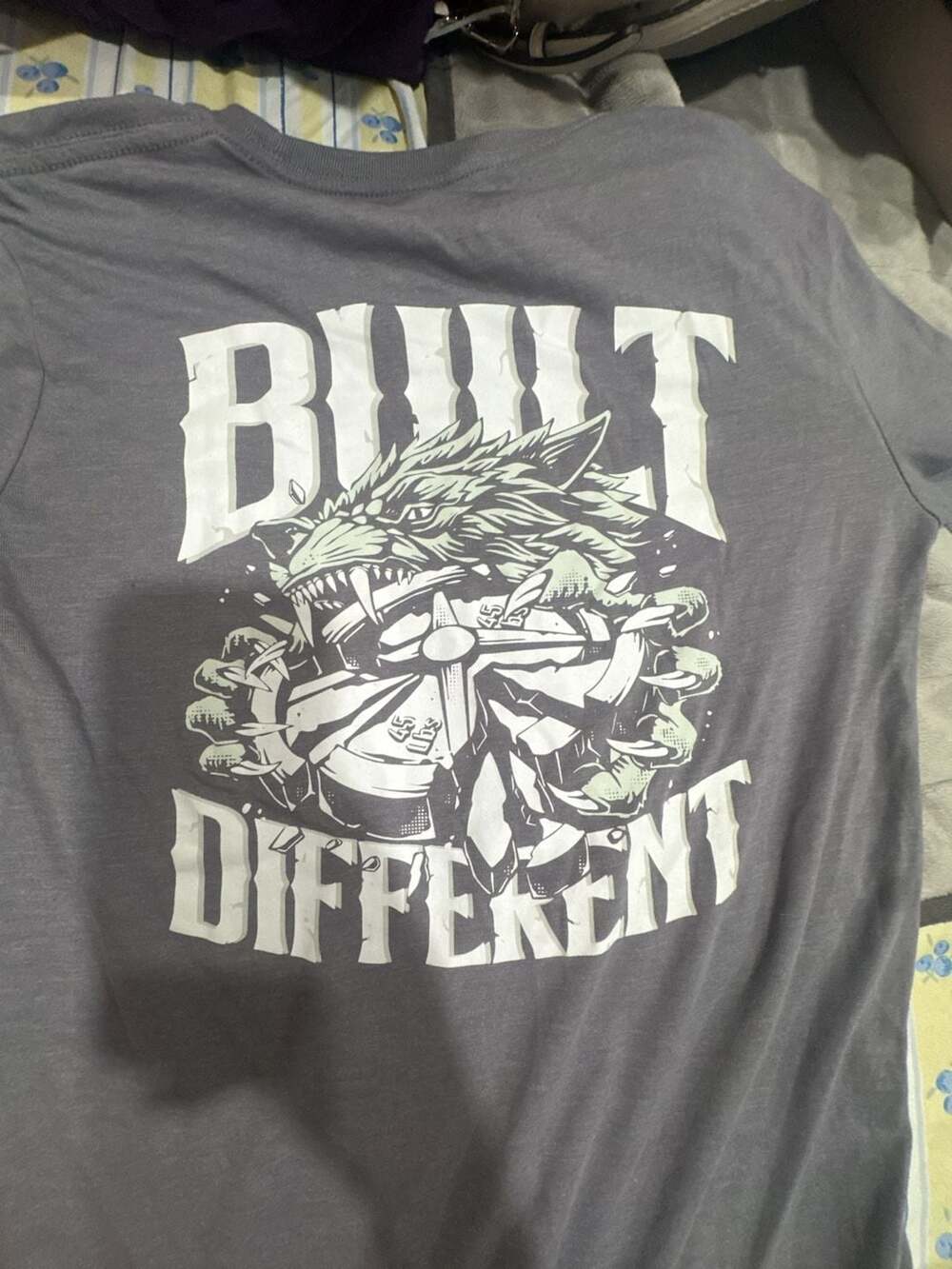 The Lift Box Built Different Wolf Graphic T-Shirt